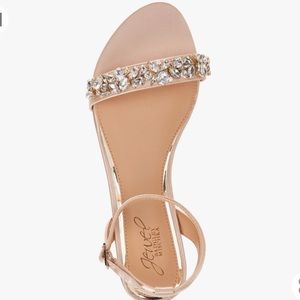 Jewel Badgley Mischka Bridal Flats - worn once!